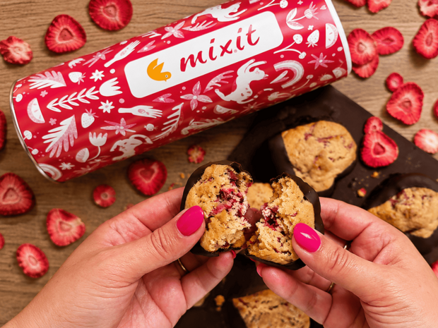 Madeleines fraise & coque chocolat — le goûter de la rentrée