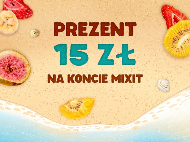 15 zł w punktach dla zarejestrowanych klientów Mixit!