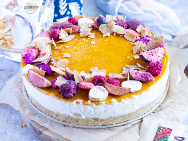 Cel mai bun desert de vară? Un cheesecake fresh cu cocos și mango!
