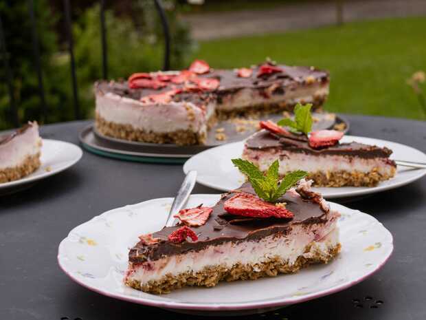 Recept: Nepečená tvarohová torta