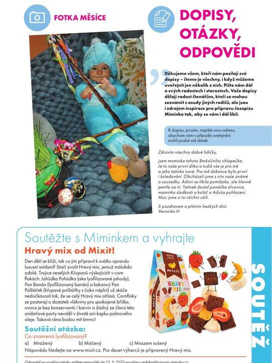Soutěžte s Miminkem a vyhrajte