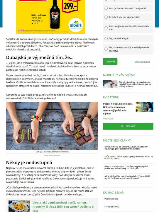 Z čokolády, která stojí 450 korun a obsahuje těstoviny, lidi šílí