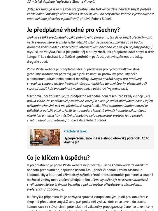 Předplatné na e-shopech se stává trendem. Přinášíme zásadní otázky a odpovědi