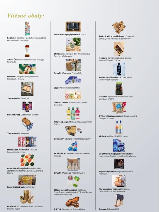 Recyklovatelnost a kreativita dominují oceněným obalům roku 2025