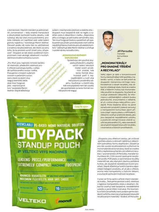 DOYPACKY SPOJUJÍ PRAKTIČNOST, ODOLNOST A ATRAKTIVNÍ DESIGN