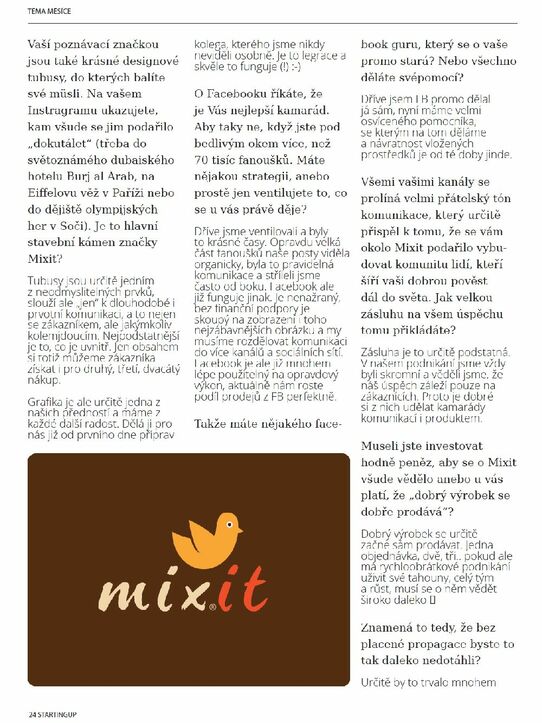 Starting-up: Mixit