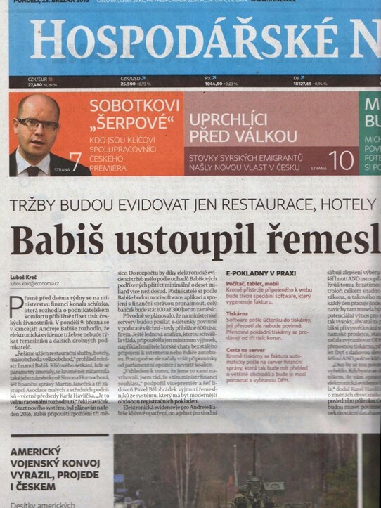 Hospodářské noviny 23.3.