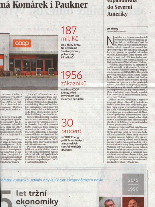Hospodářské noviny: Značka Mixit expandovala do Severní Ameriky