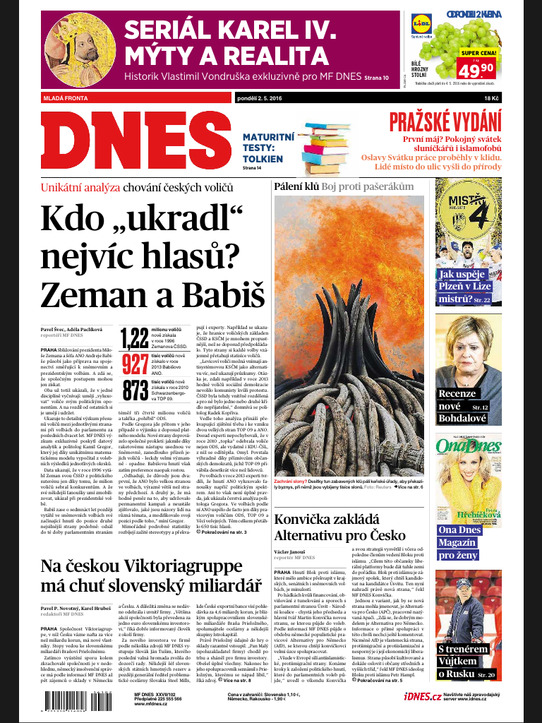 Mladá fronta DNES 05/2016