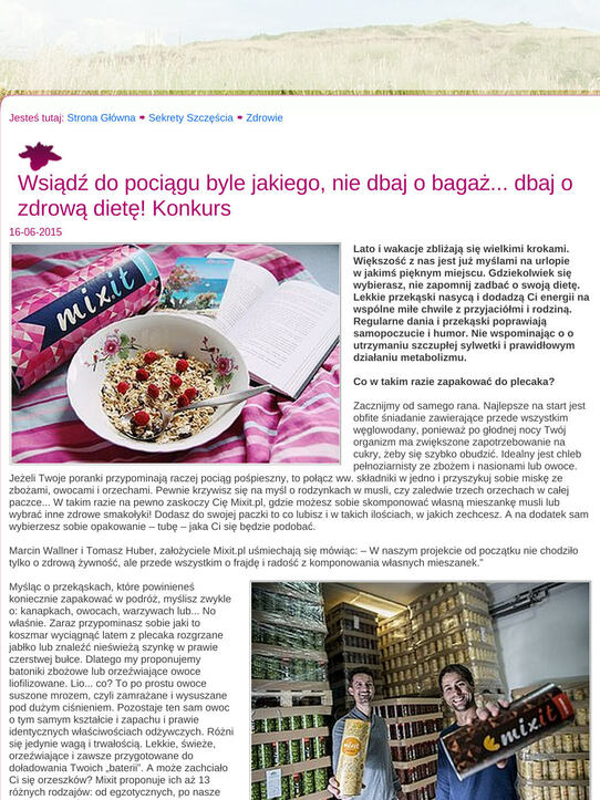 Wyspa-kobiet.pl: Wsiądź do pociągu byle jakiego, nie dbaj o bagaż... dbaj o zdrową dietę!