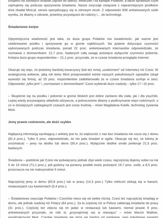 Manager24: Śniadanie po polsku - z rodziną i Internetem