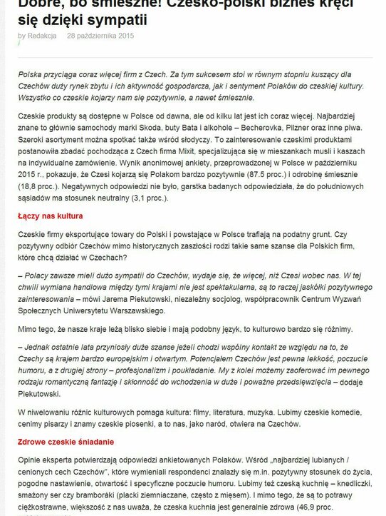 Bsite.pl: Dobre, bo śmieszne! Czesko-Polski biznas kręci się dzięki sympatii