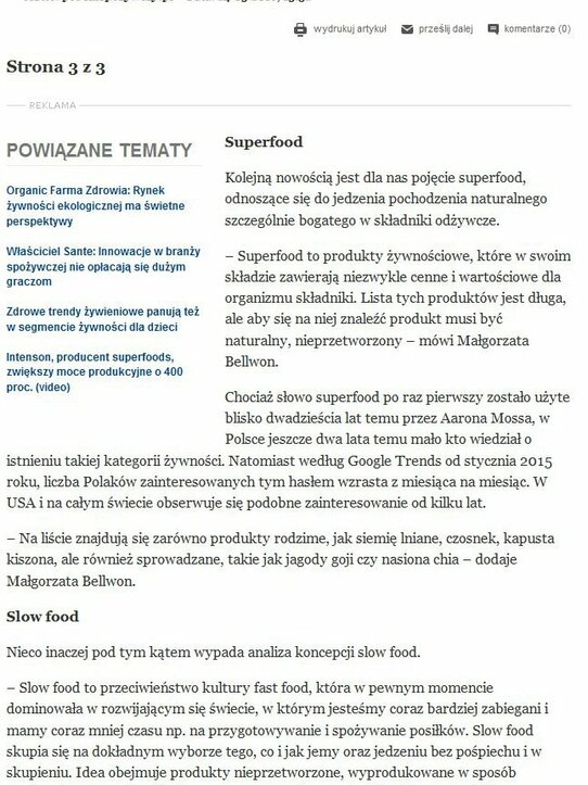 Portalspozywczy.pl: Polacy w wyborze zdrowych produktów kierują się wiedzą z internetu