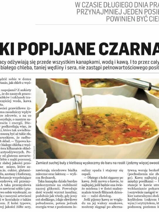 Dziennik Elbląski: Kanapki popijane czarną kawą