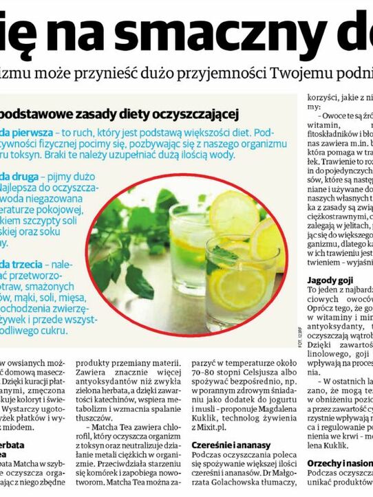 Gazeta Wrocławska: Skuś się na smaczny detoks