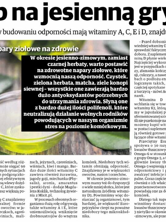 Gazeta Krakowska: Sposób na jesienną grypę