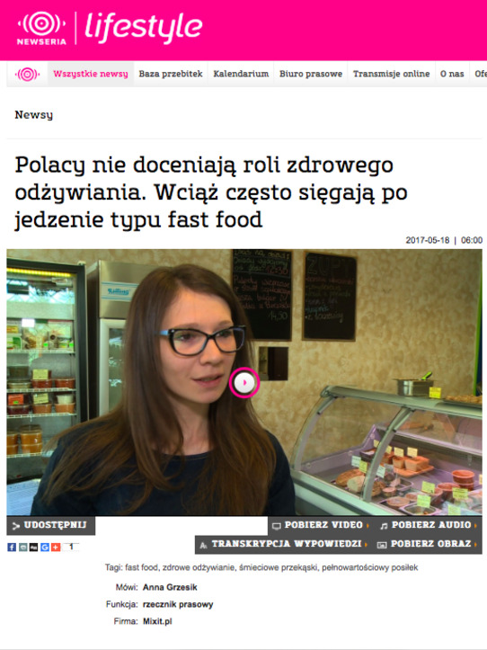 Polacy nie doceniają roli zdrowego odżywiania. Wciąż często sięgają po jedzenie typu fast food