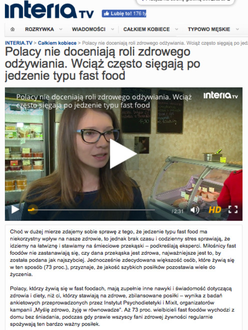 Polacy nie doceniają roli zdrowego odżywiania