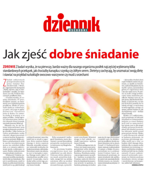 Jak zjeść dobre śniadanie?
