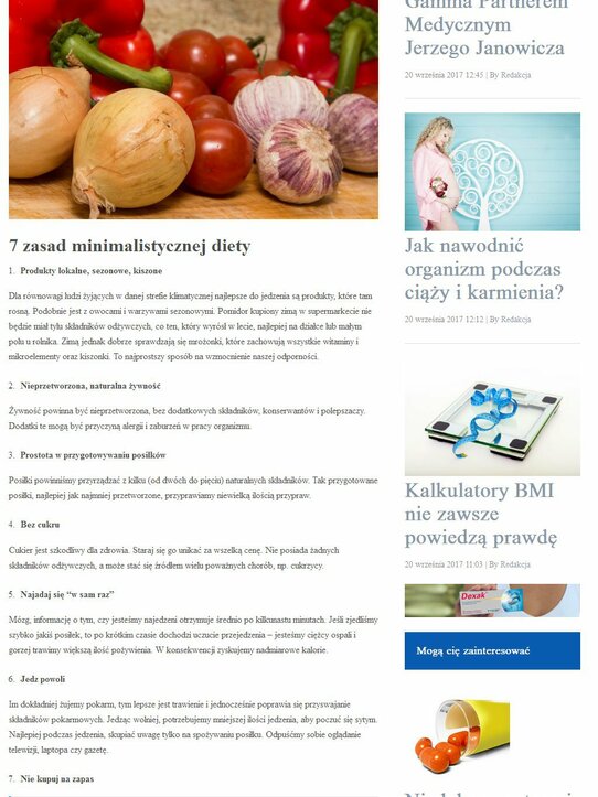 Zdrowa dieta – minimalizm na talerzu