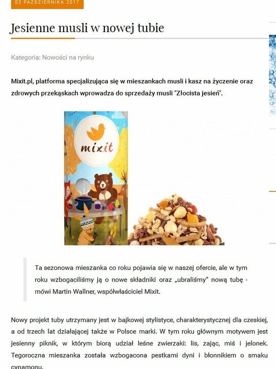 Jesienne musli w nowej tubie