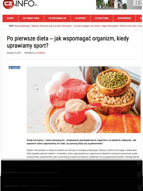 Pi pierwsze dieta - jak wspomagać&nbsp;organizm, kiedy uprawiamy sport?