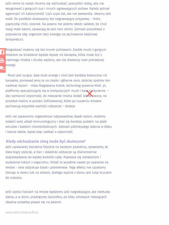 Odchudanie zimą jest trudniejsze, ale możliwe