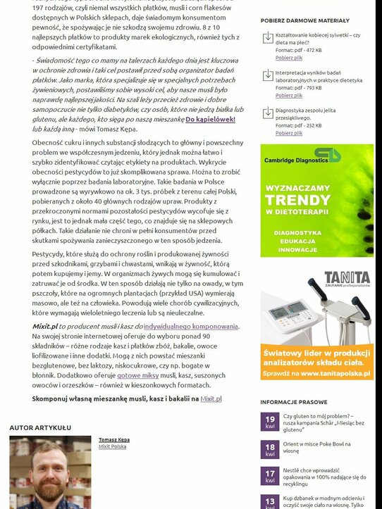 Musli od Mixit wśród najlepszych płatków w Polsce 