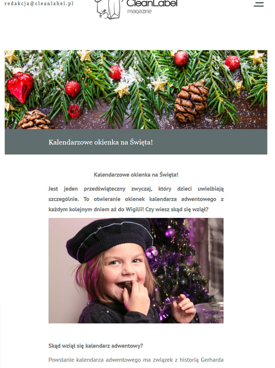 Zdrowy kalendarz adwentowy