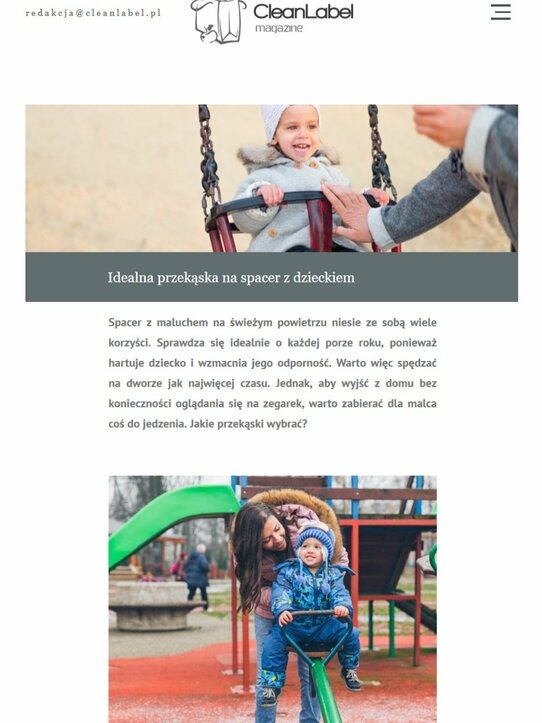Idealna przekąska na spacer z dzieckiem