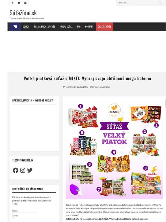 Veľká piatková súťaž s MIXIT: Vyhraj svoje obľúbené mega balenie