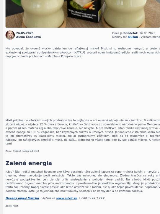Ovsené nápoje od Mixit majú šťavu!