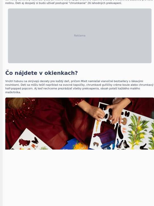 Veľký adventný kalendár Mixit 2025: Desiata, stavebnica a omaľovánka v jednom!