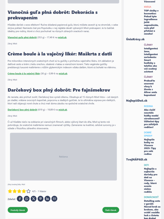 Vianoce bez výčitiek? Mixit prináša zdravé maškrty a tipy na darčeky, ktoré miznú rýchlo!