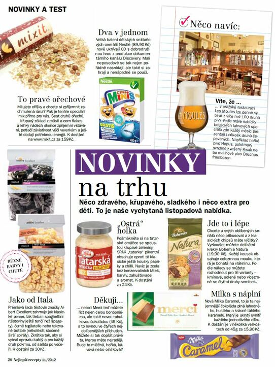 Nejlepší recepty: NOVINKY na trhu