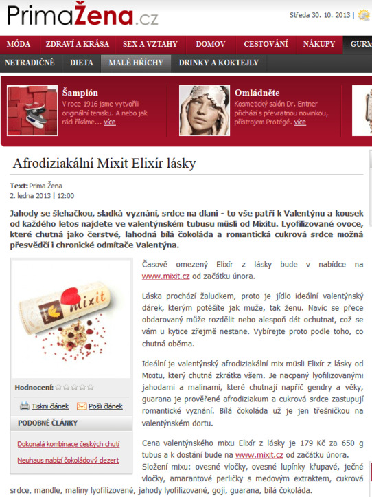 PrimaŽena.cz 2. 1. 2013