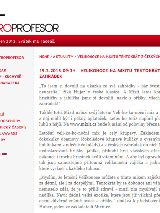 Gastroprofesor.cz 19. 2. 2013