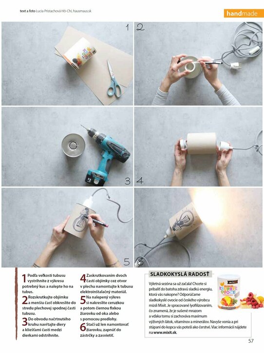 Kartónová  lampa 