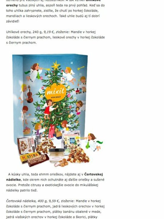 Tento rok sa oplatí aj neposlúchať. Adventné kalendáre od Mixit sú pre všetkých, ale Čertovská nádielka plná uhlia len pre nezbedníkov