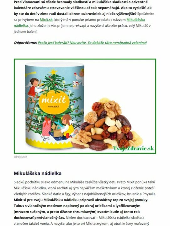 Mikulášska nádielka od Mixit: Kíl navyše sa báť nemusíte!