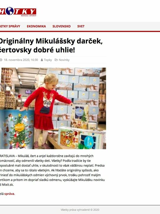 Originálny Mikulášsky darček aj čertovsky dobré uhlie!