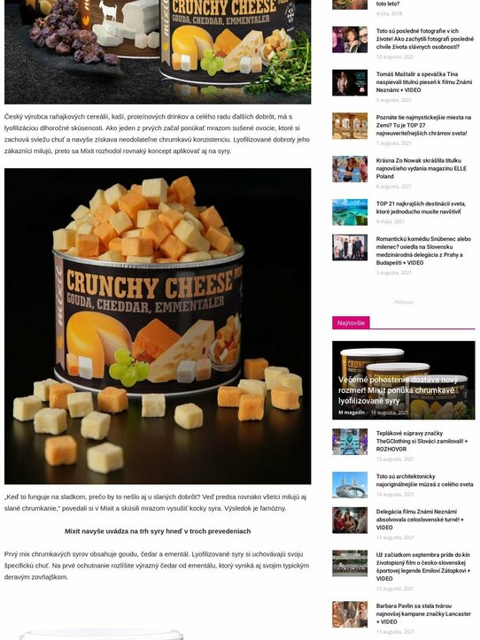 Večerné pohostenie dostáva nový rozmer! Mixit ponúka chrumkavé lyofilizované syry