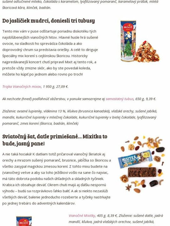 Vedľa vianočnej ryby… od Mixitu tuby!