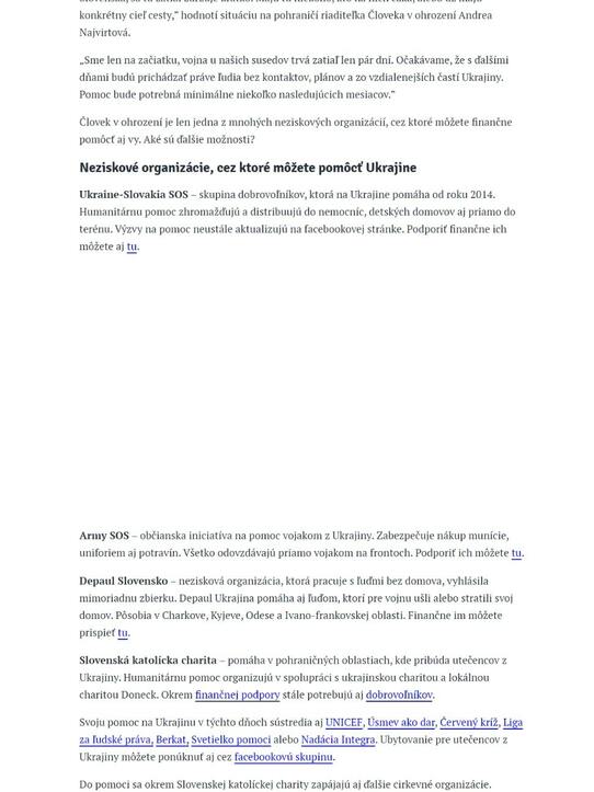 Kto pomôže Ukrajine? Slováci zareagovali rýchlo, miliónovú pomoc schválila aj vláda