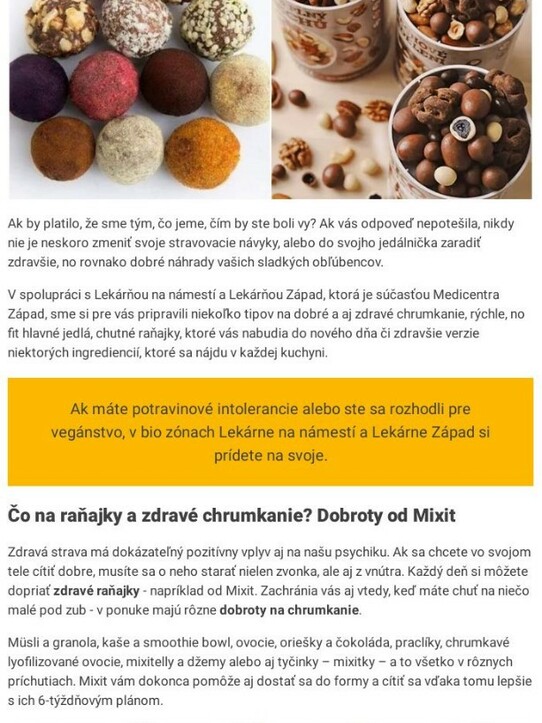 Do Lekárne na námestí a Lekárne Západ si môžete prísť po zdravie, aj keď nie ste chorí. Ich BIO zóny sú plné zdravých variant obľúbených maškŕt