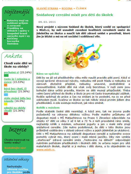 TrendyZdraví.cz: 09.03.2011