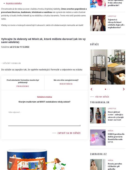 Vyhrajte dobroty od Mixit.sk, ktoré môžete darovať (ak im vy sami odoláte)