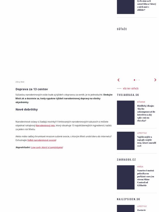 Mixit oslavuje narodeniny a rozdáva darčeky a zľavy! - kamzakrasou.sk