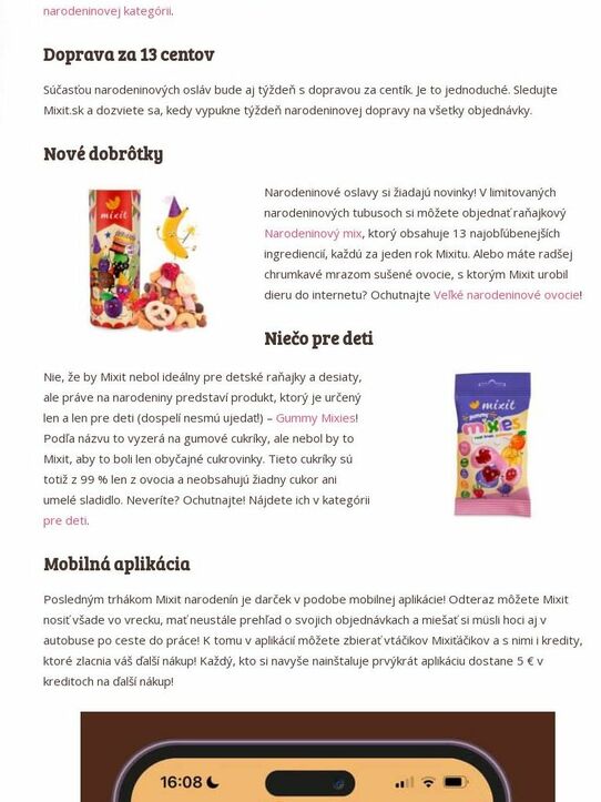 Mixit oslavuje narodeniny a rozdáva darčeky a zľavy! - woman.sk