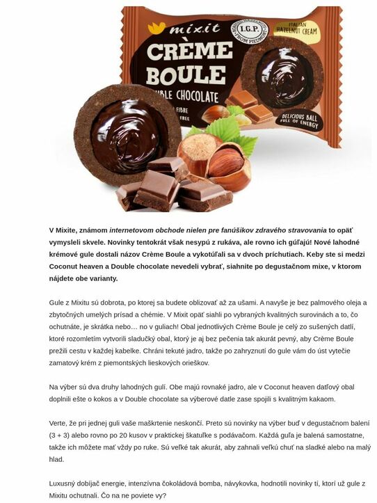 V Mixite majú gule! A nazvali ich… Crème Boule!